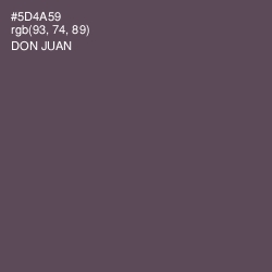 #5D4A59 - Don Juan Color Image