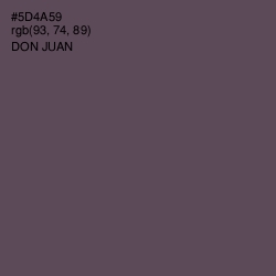 #5D4A59 - Don Juan Color Image