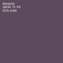 #5D4A5D - Don Juan Color Image