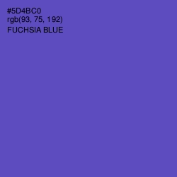 #5D4BC0 - Fuchsia Blue Color Image