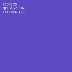 #5D4BC5 - Fuchsia Blue Color Image