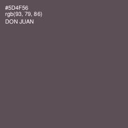 #5D4F56 - Don Juan Color Image