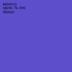 #5D4FCC - Indigo Color Image