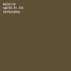 #5D5135 - Verdigris Color Image