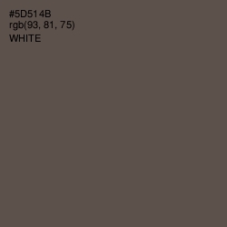 #5D514B - Fuscous Gray Color Image