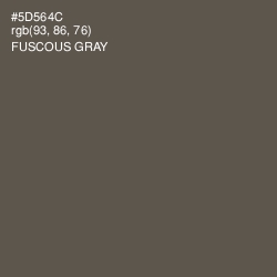 #5D564C - Fuscous Gray Color Image