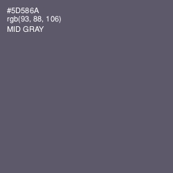 #5D586A - Mid Gray Color Image