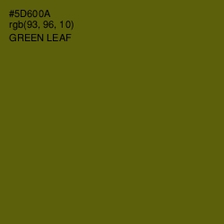 #5D600A - Green Leaf Color Image