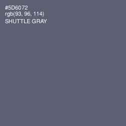 #5D6072 - Shuttle Gray Color Image