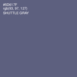 #5D617F - Shuttle Gray Color Image