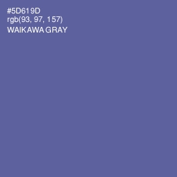 #5D619D - Waikawa Gray Color Image