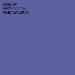 #5D619F - Waikawa Gray Color Image