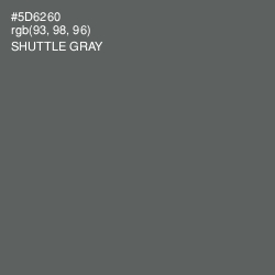 #5D6260 - Shuttle Gray Color Image