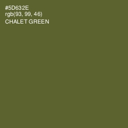 #5D632E - Chalet Green Color Image