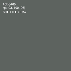 #5D6460 - Shuttle Gray Color Image