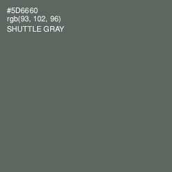 #5D6660 - Shuttle Gray Color Image
