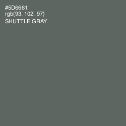 #5D6661 - Shuttle Gray Color Image