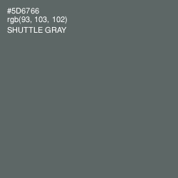 #5D6766 - Shuttle Gray Color Image