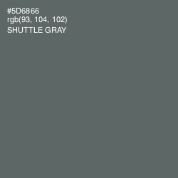 #5D6866 - Shuttle Gray Color Image