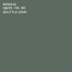 #5D6A60 - Shuttle Gray Color Image