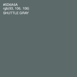 #5D6A6A - Shuttle Gray Color Image