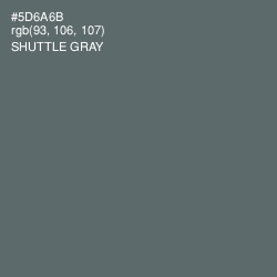 #5D6A6B - Shuttle Gray Color Image