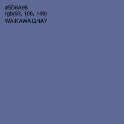 #5D6A95 - Waikawa Gray Color Image