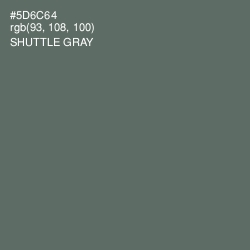 #5D6C64 - Shuttle Gray Color Image