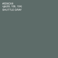 #5D6C68 - Shuttle Gray Color Image