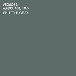 #5D6C6B - Shuttle Gray Color Image