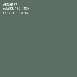 #5D6E67 - Shuttle Gray Color Image