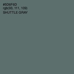 #5D6F6D - Shuttle Gray Color Image