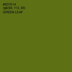 #5D7014 - Green Leaf Color Image