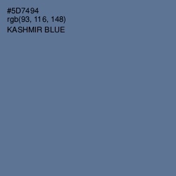 #5D7494 - Kashmir Blue Color Image