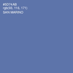 #5D74AB - San Marino Color Image