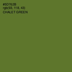 #5D762B - Chalet Green Color Image