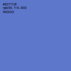 #5D77CB - Indigo Color Image