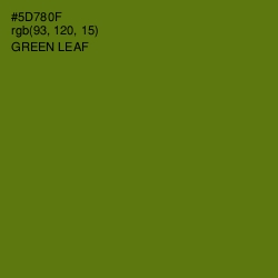 #5D780F - Green Leaf Color Image