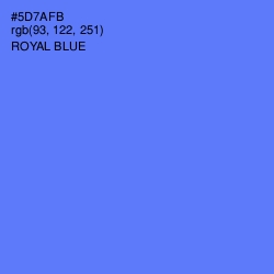 #5D7AFB - Royal Blue Color Image