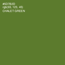 #5D7B2D - Chalet Green Color Image