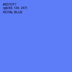 #5D7CF7 - Royal Blue Color Image