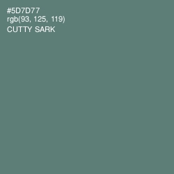 #5D7D77 - Cutty Sark Color Image