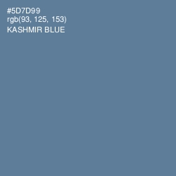 #5D7D99 - Kashmir Blue Color Image