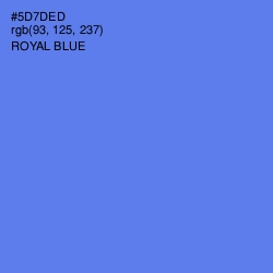 #5D7DED - Royal Blue Color Image