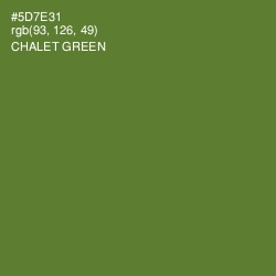 #5D7E31 - Chalet Green Color Image