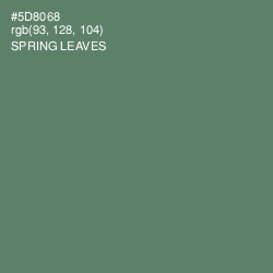 #5D8068 - Spring Leaves Color Image