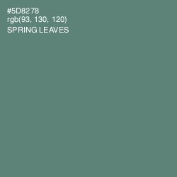 #5D8278 - Spring Leaves Color Image