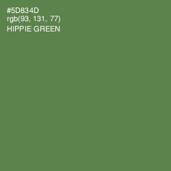 #5D834D - Hippie Green Color Image