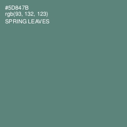 #5D847B - Spring Leaves Color Image