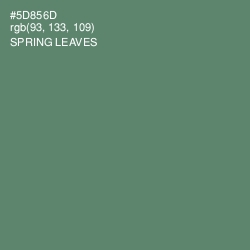 #5D856D - Spring Leaves Color Image